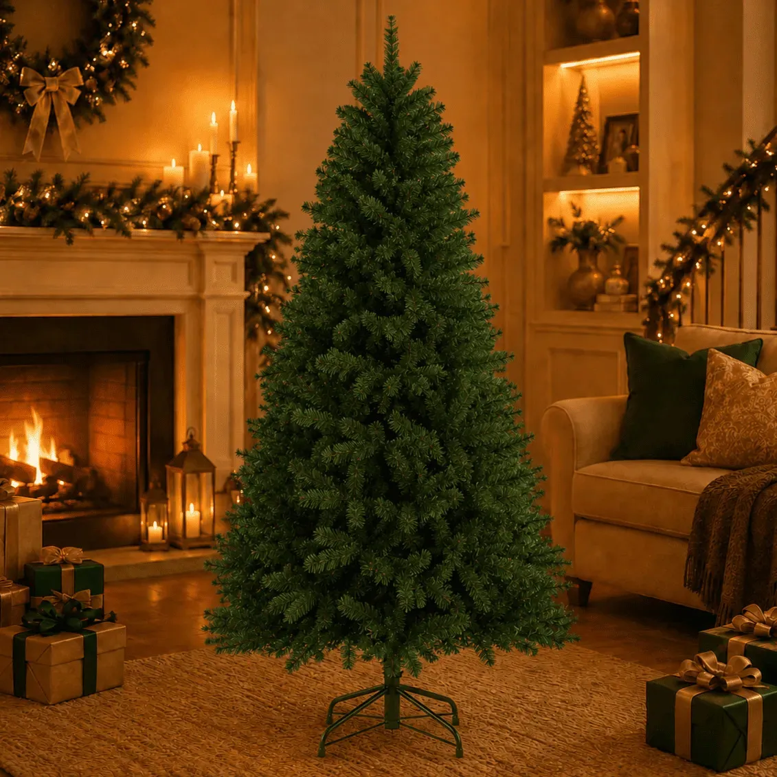 Árvore de Natal verde DEKASA de 1,50 m com 500 galhos