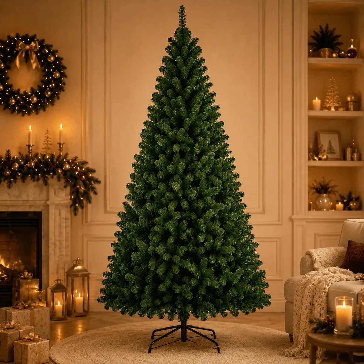 Árvore de Natal verde DEKASA tradicional com 600 galhos