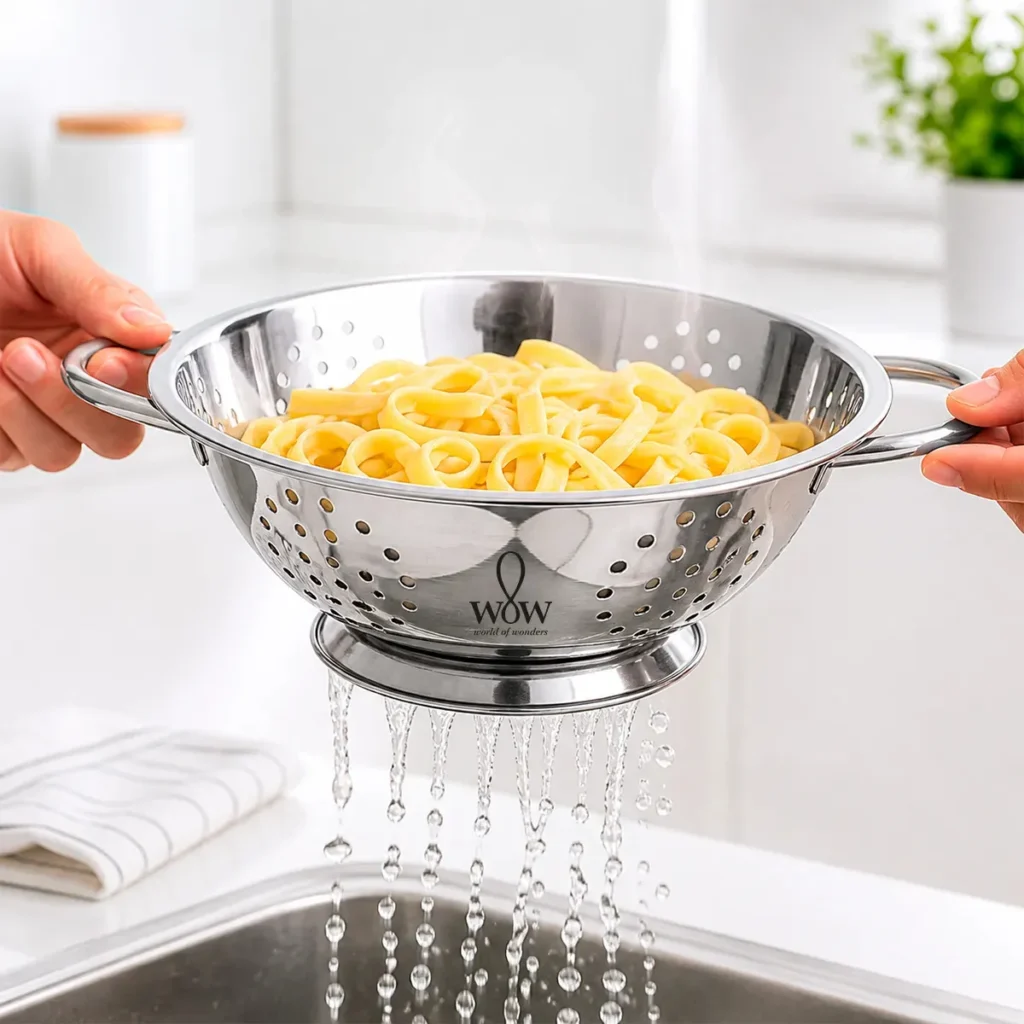 Escorredor WOW de inox com 20 cm
