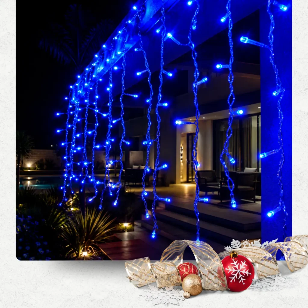 Cascata Aljatec azul — 10 m e 400 LEDs