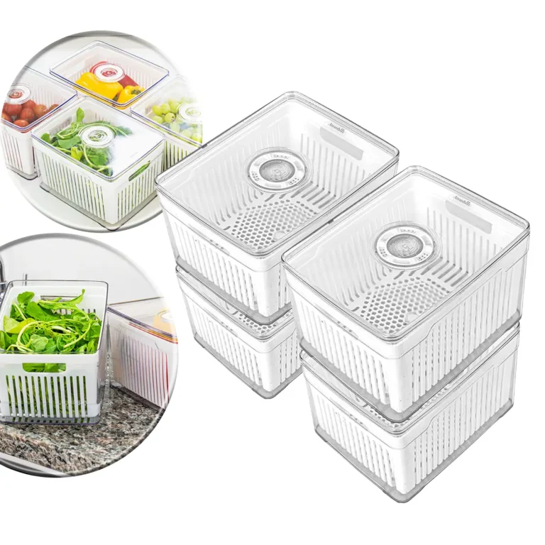 Kit com 4 cestos de geladeira Amobox