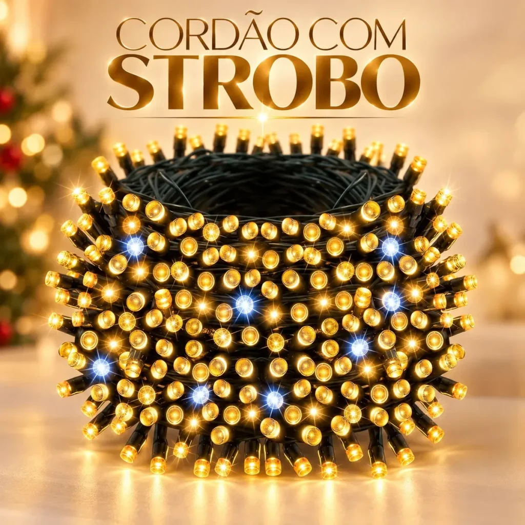 Cordão strobo DEKASA — 10 m e 100 LEDs