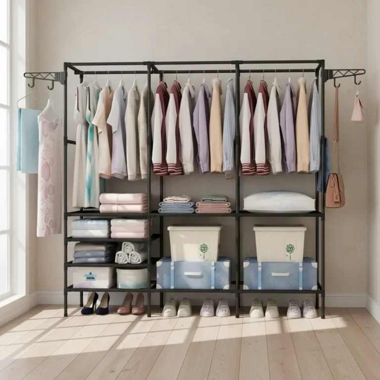 Arara tripla Smart Idea com prateleiras
