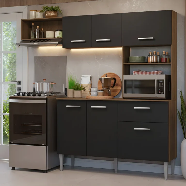 Cozinha compacta Aura Madesa de 196 cm
