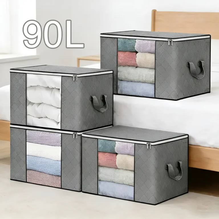 Kit com quatro sacos organizadores para cobertas