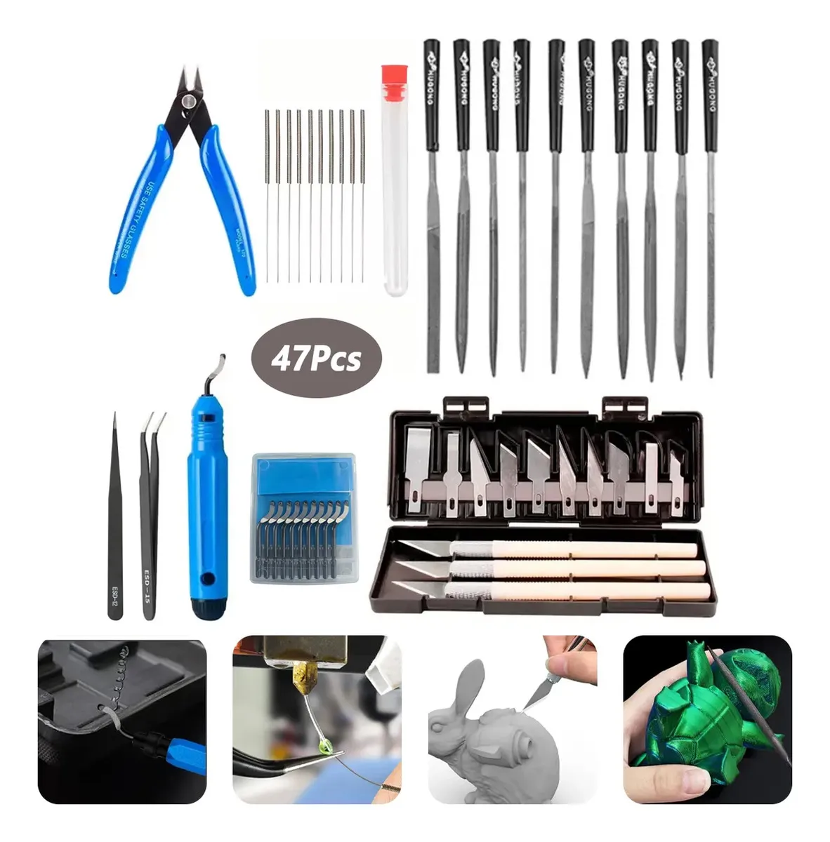 Kit TIVUI com 47 ferramentas para impressão 3D