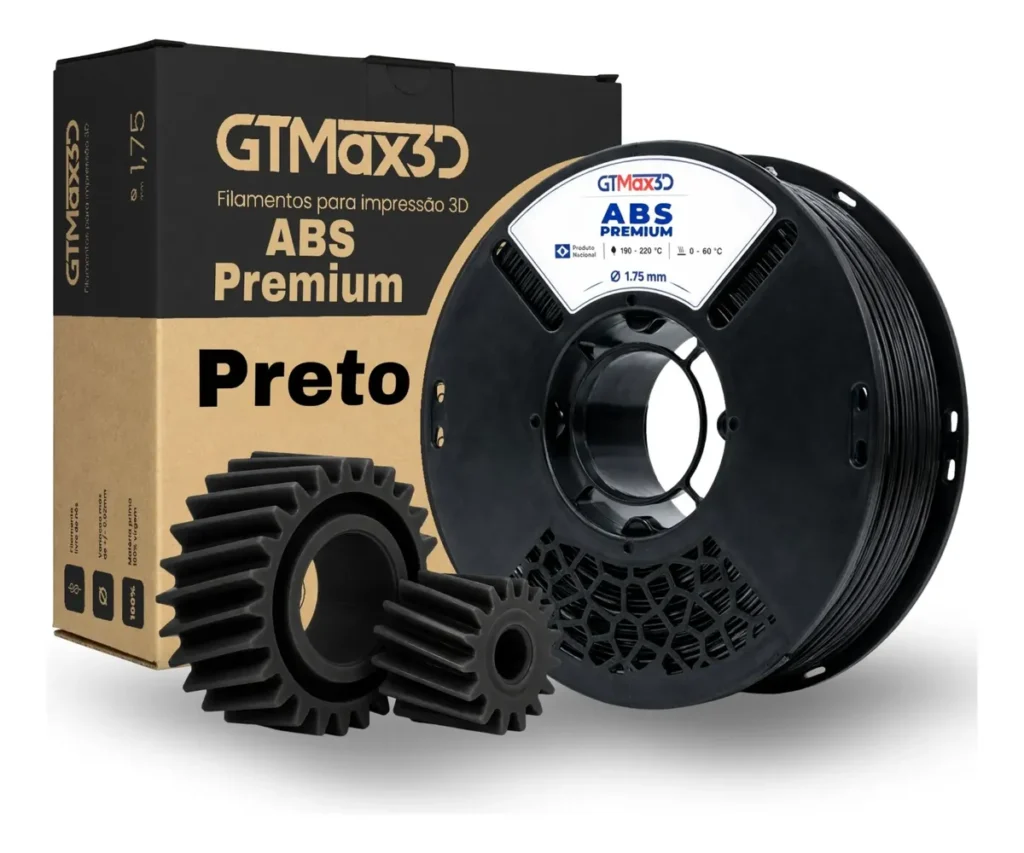 GTMax3D ABS Premium preto de 1 kg