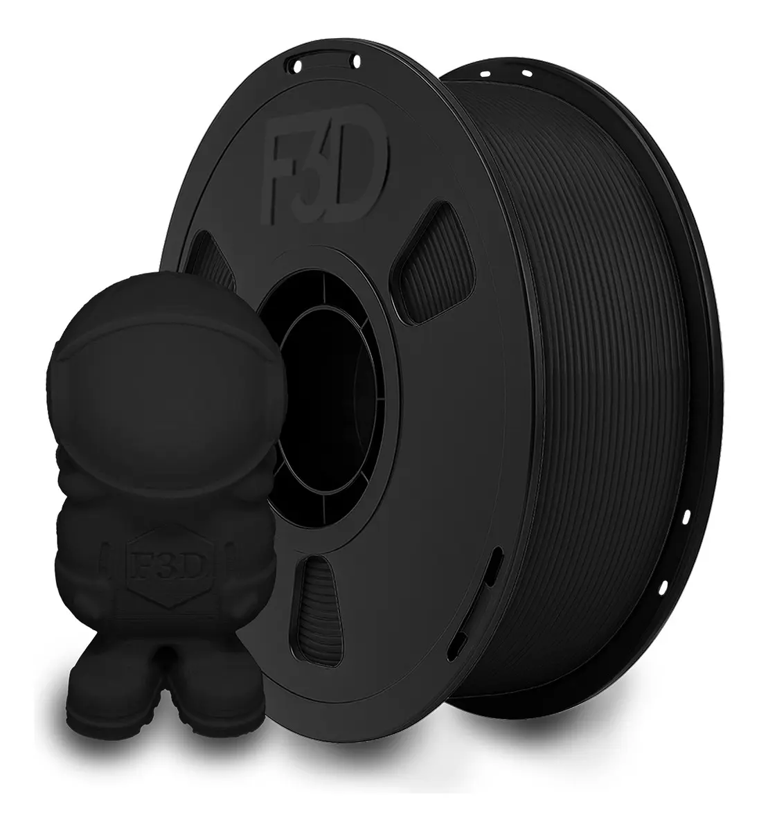PLA Premium F3D preto de 1 kg e 1,75 mm
