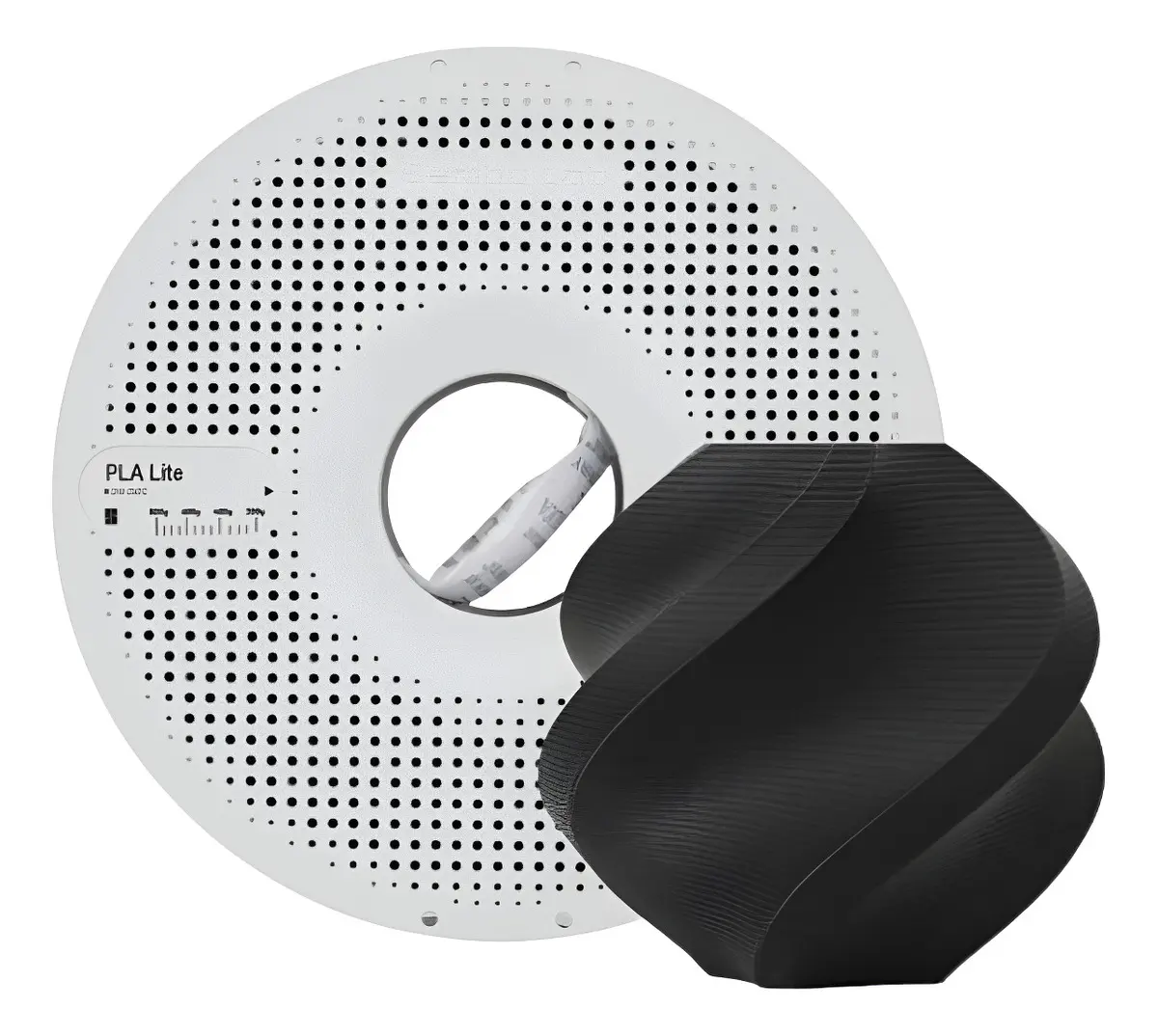 Bambu Lab PLA Lite preto de 1 kg com carretel
