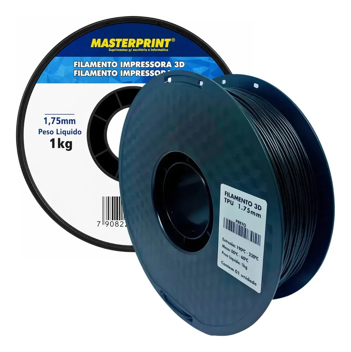 Masterprint TPU 95A preto de 1 kg