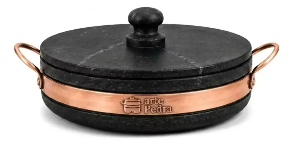 Frigideira de pedra-sabão de 18 cm