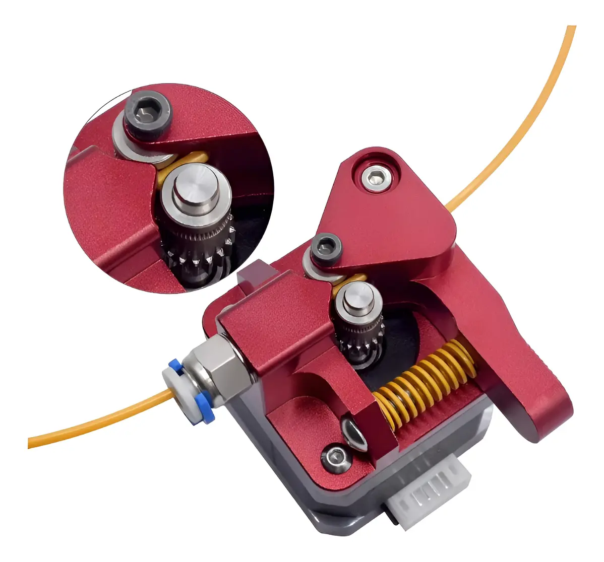 Extrusor MK8 dual gear de alumínio